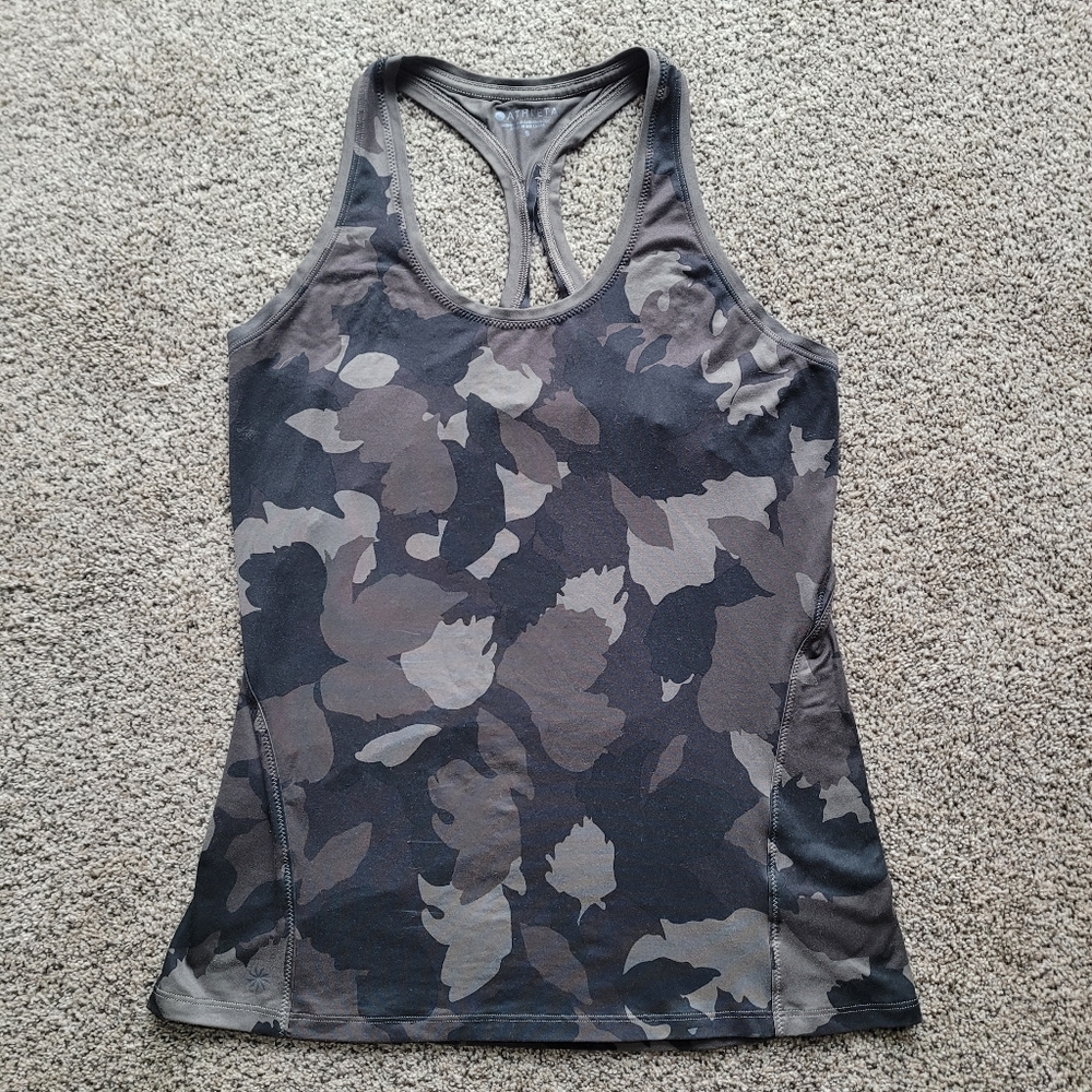 Athleta Women's Tank Top Limitless Racerback Camoflauge Training Workout Shirt S